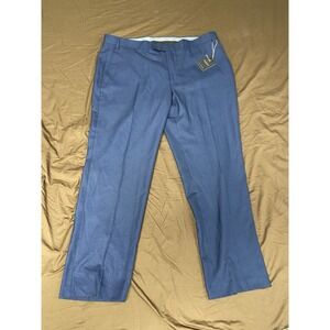 Van Heusen Manvell 40x30 Blue Textured Flat Front Dress Pants NWT